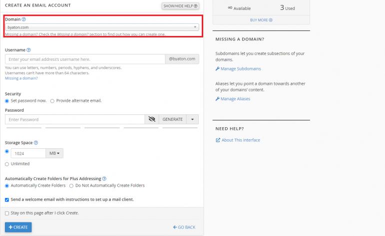 Tạo một tài khoản email mới