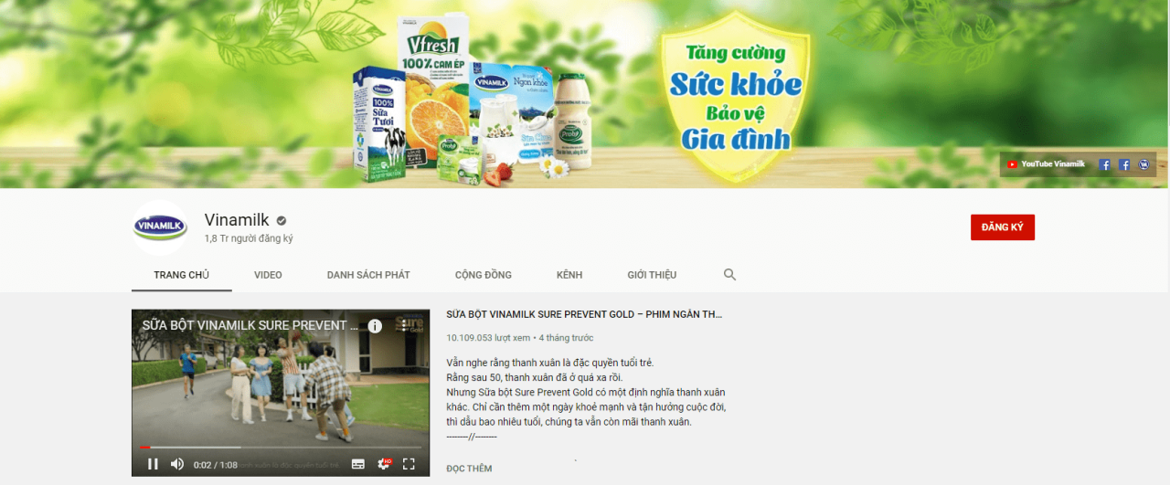 Quảng cáo Vinamilk – Bí quyết chiếm lòng người Việt